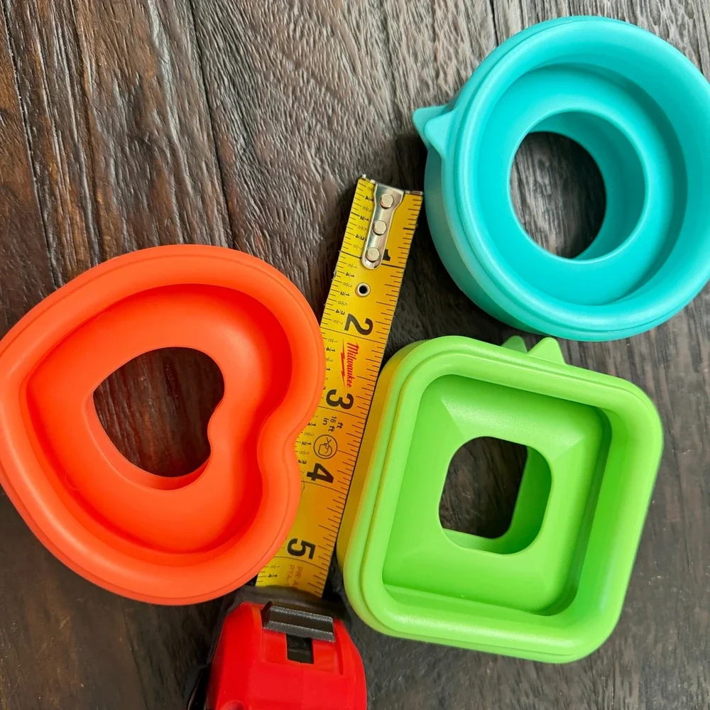 Unbranded Sandwich Crust Cutters‎ Kids OS Multicolor Heart Circle Square Shapes